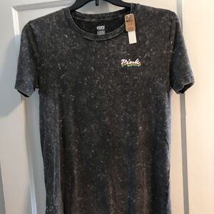 Pink Logo Gray T-Shirt